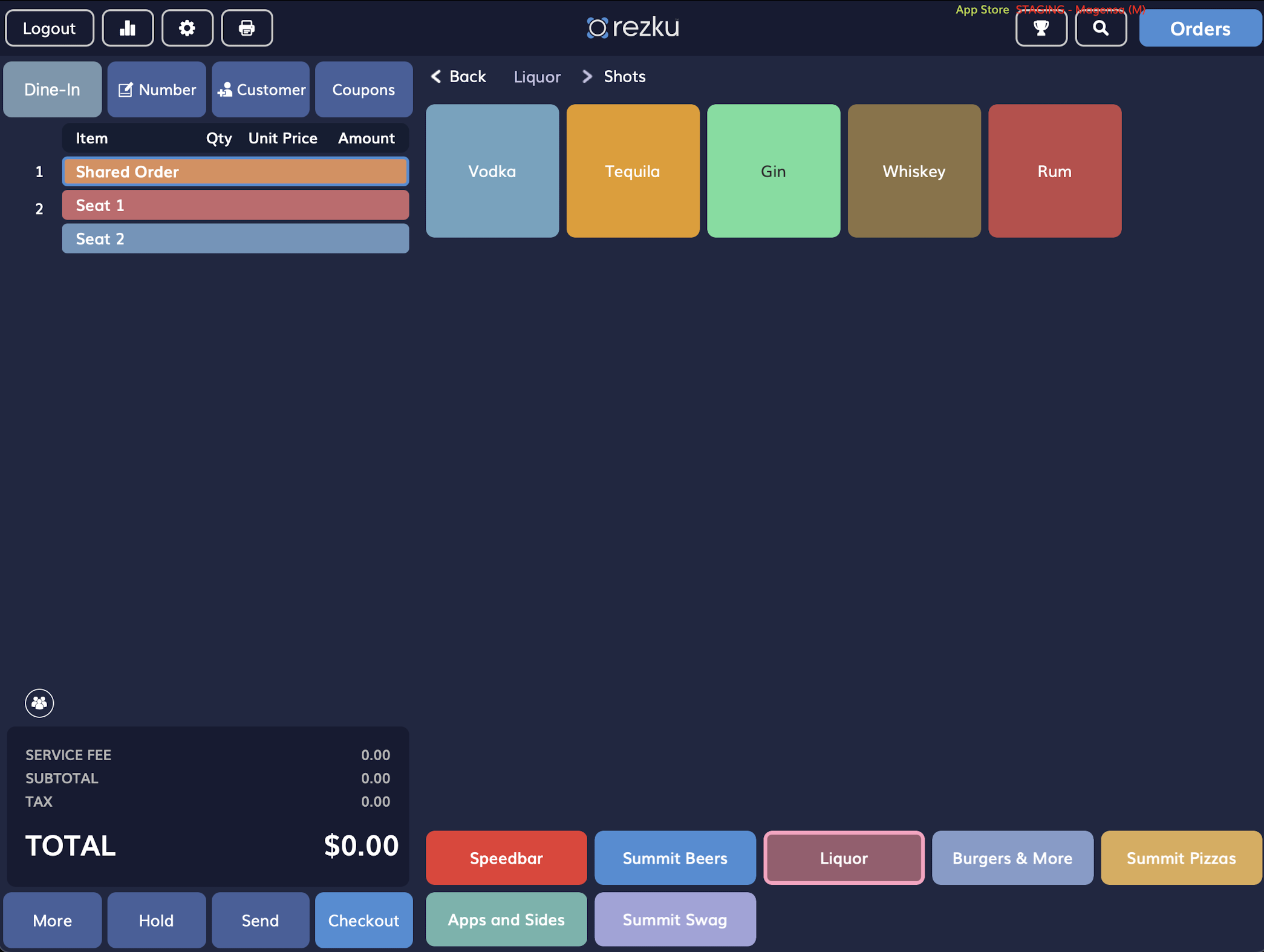 Rezku Bar POS Example Screenshot 1